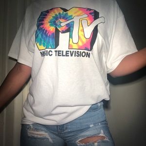 TIE DYE MTV OVERSIZED TSHIRT ❤️🧡💛💚💙💜💖